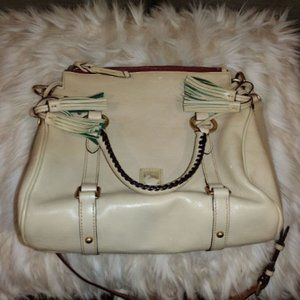 SOLD Dooney & Bourke Medium Florentine Satchel in Light Taupe